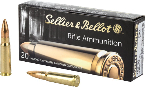 Sellier and Bellot 7.62x39mm Tactical 124 grain Full Metal Jacket ammunition
