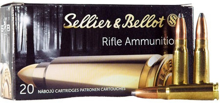 Sellier and Bellot 7.62x39mm Rifle 124 grain Soft Point ammunition