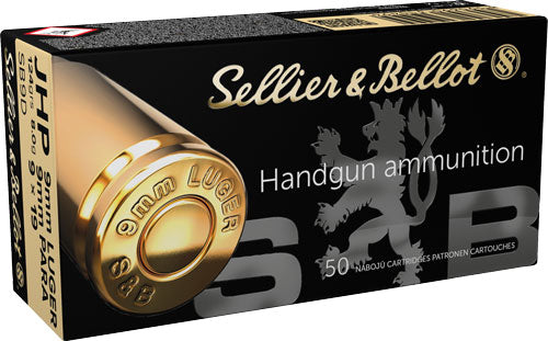 Sellier & Bellot (S&B)  Jacketed Hollow Point 124 Grain 9mm Luger/Parabellum 1201 fps 754908500864