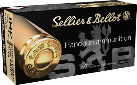 Sellier & Bellot (S&B)  Jacketed Hollow Point 124 Grain 9mm Luger/Parabellum 1201 fps 754908500864