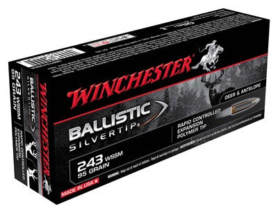 Winchester .243 WSSM Ballistic Silvertip 95 grain Polymer Tip ammunition