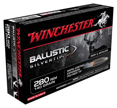 Winchester .280 Remington Ballistic Silvertip 140 grain Rapid Controlled Expansion Polymer Tip ammunition