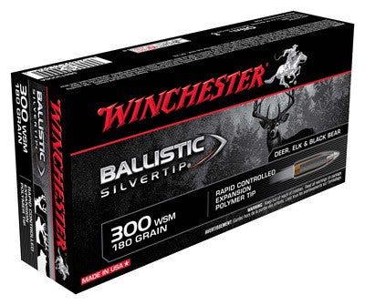 Winchester .300 WSM Ballistic Silvertip 180 grain Rapid Controlled Expansion Polymer Tip ammunition
