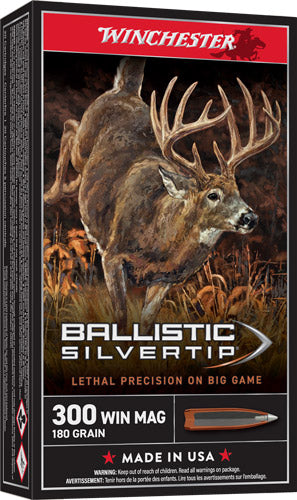 Winchester Ballistic Silvertip Rapid Controlled Expansion Polymer Tip 180 Grain .300 Winchester Mag 2950 fps 020892210325