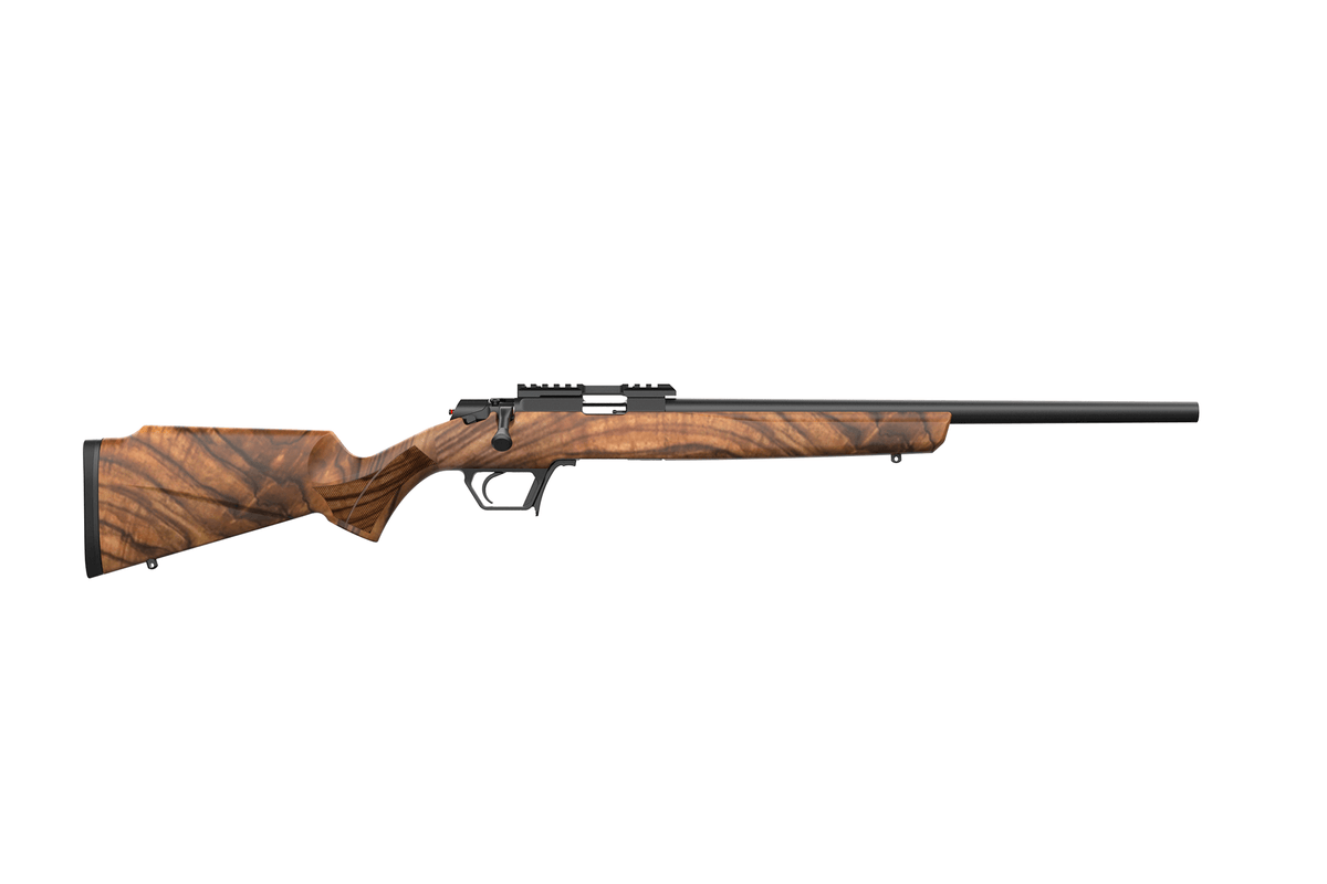 Retay USA ASD22-SWAL-16 Asend Hunter 22 LR 10+1 16" Black Heavy Barrel, Black Chrome Receiver w/Picatinny Rail, Turkish Walnut Fixed Stock
