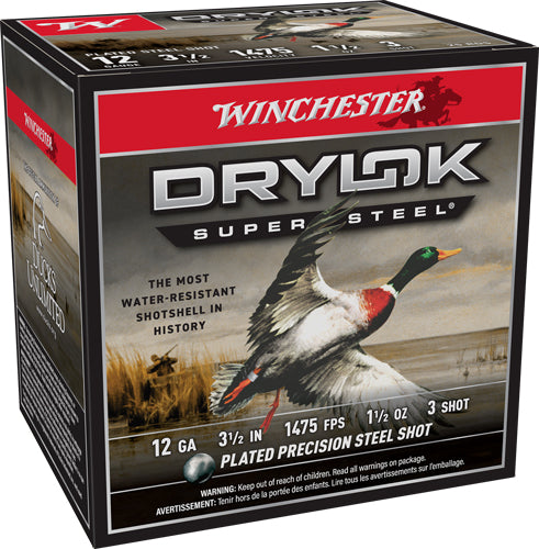 Winchester 12 Gauge SSH12LH3 Drylok Super Steel High Velocity 3.5" 1-1/2oz 3 Shot