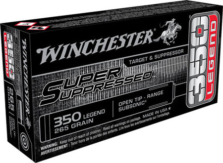 Winchester Super Suppressed Open Tip Range 255 Grain .350 Legend 1060 fps 020892226241