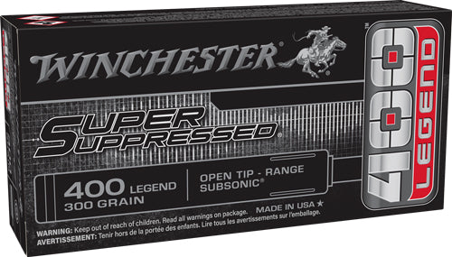 Winchester .400 Legend Super Suppressed 300 grain Open Tip Range Subsonic ammunition