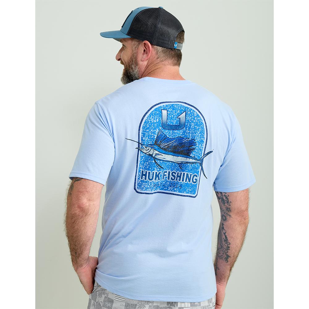 Huk KC Badge Series Men's Short Sleeve Shirt Windsurfer Size XL
