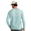 Huk Drift Performance Long Sleeve Shirt Heron Blue M