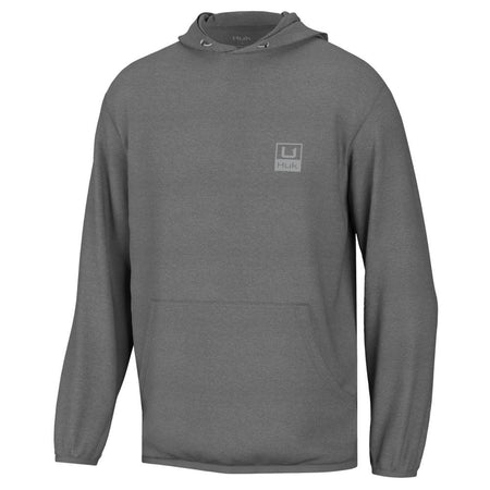 Huk Huk'd Up XL Volcanic Ash Heather Performance Fleece Hoodie