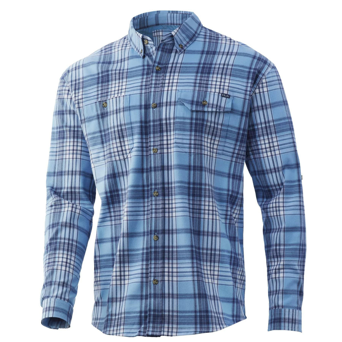 Huk Rutledge Baltic Sea Flannel Long Sleeve Fishing Shirt S