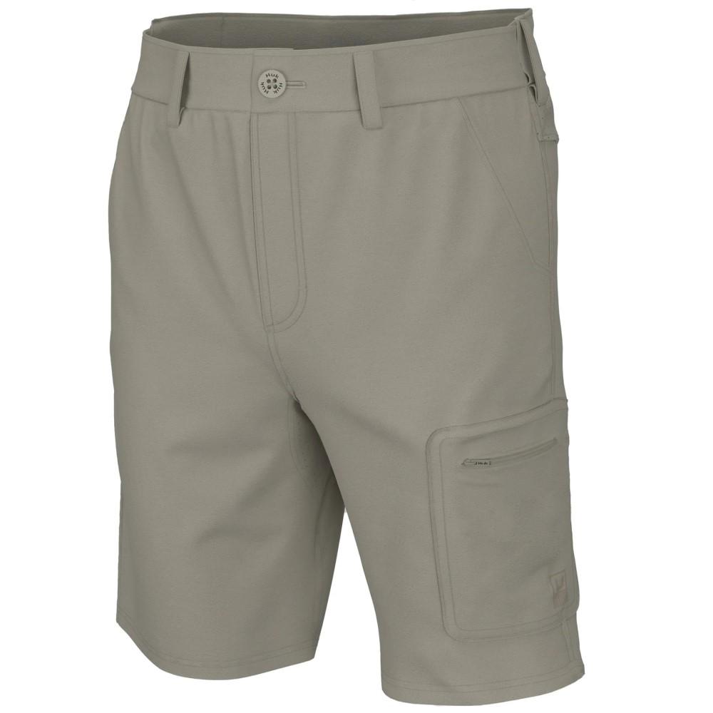 Huk Next Level Quick-Dry Fishing Shorts 10.5in Khaki Large