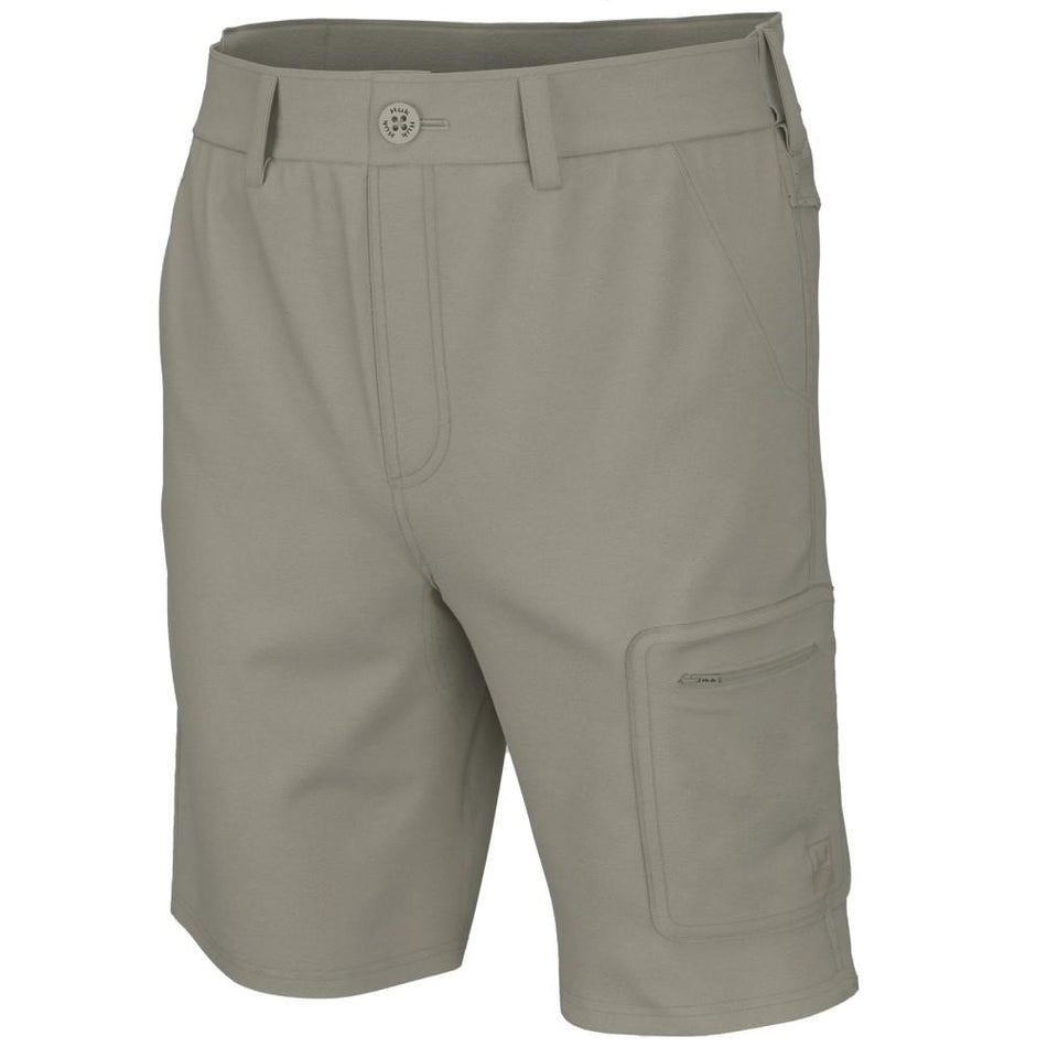 Huk Next Level Men's 10.5 In Fishing Short with Cargo Pocket Khaki M