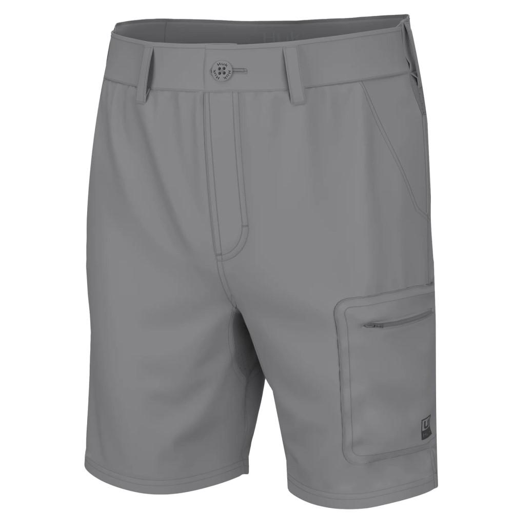 Huk Next Level 7" Performance Fishing Shorts Overcast Grey M
