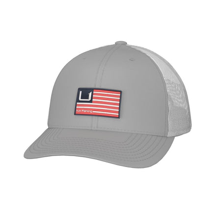 Huk and Bars Mid-Profile Trucker Hat Harbor Mist Color