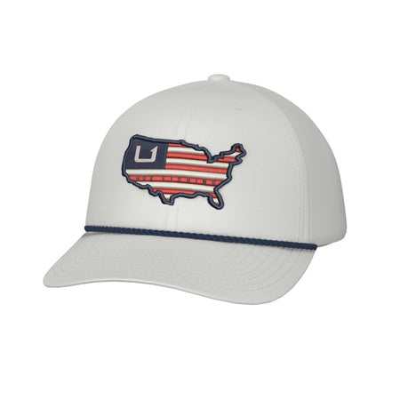 Huk American Rope Mid-Profile Trucker Hat White