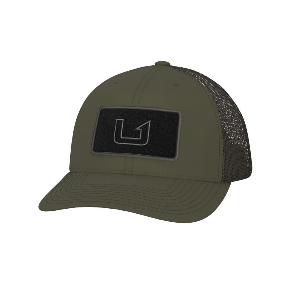 Huk Mid-Profile Fly Patch Trucker Hat in Moss