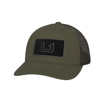 Huk Mid-Profile Fly Patch Trucker Hat in Moss