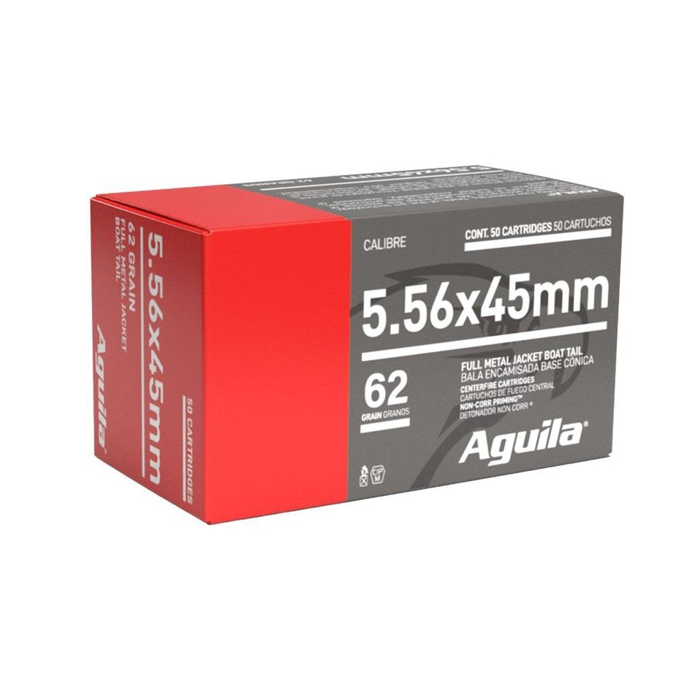 Aguila 5.56x45mm NATO Target & Range 62 grain Full Metal Jacket Boat Tail ammunition