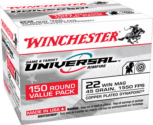 Winchester .22 Magnum / WMR Universal 45 grain LEAD HOLLOW POINT ammunition