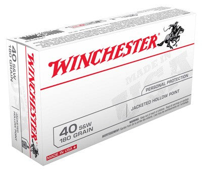 Winchester USA Jacketed Hollow Point 180 Grain .40 S&W 1010 fps 020892213210