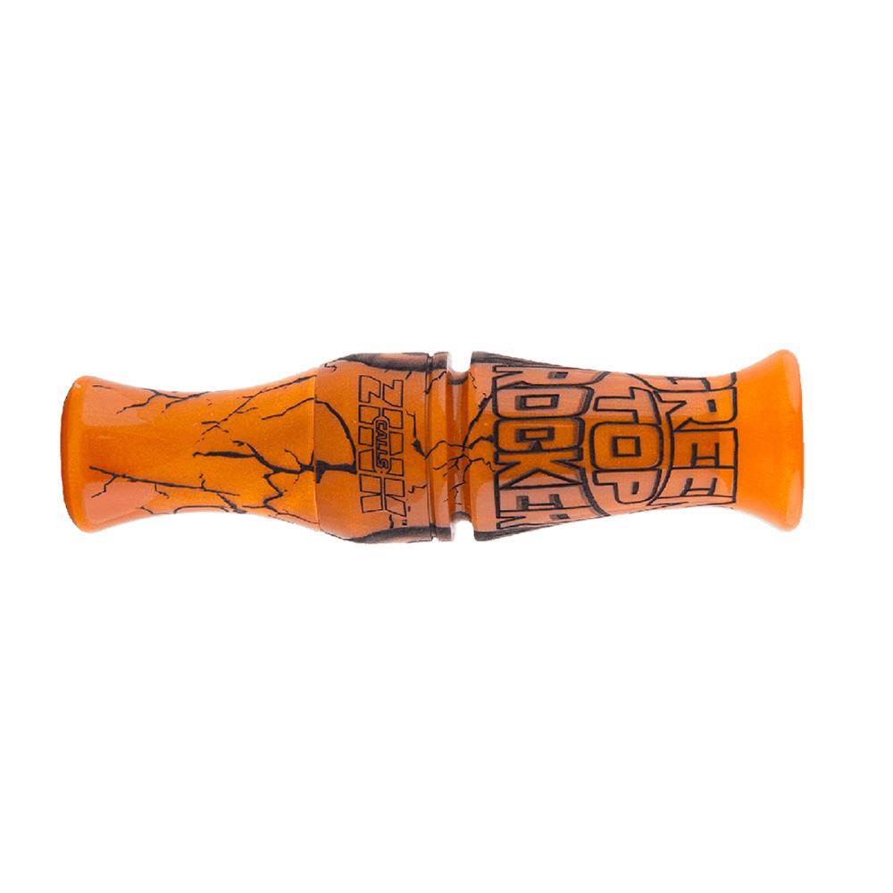 Zink Calls Green Top Rocker Duck Mouth Call - Orange Marbleade