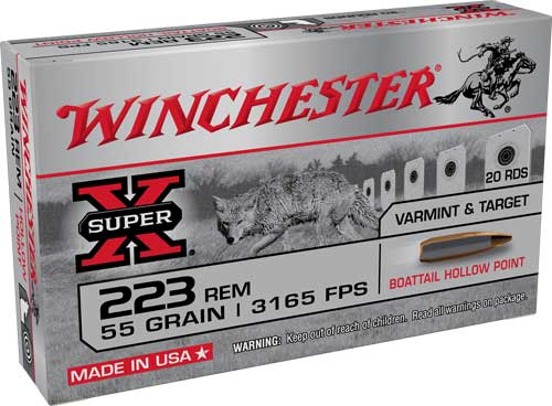 Winchester Power-Point Hollow Point Boat Tail 55 Grain .223 Remington 3165 fps 020892230552