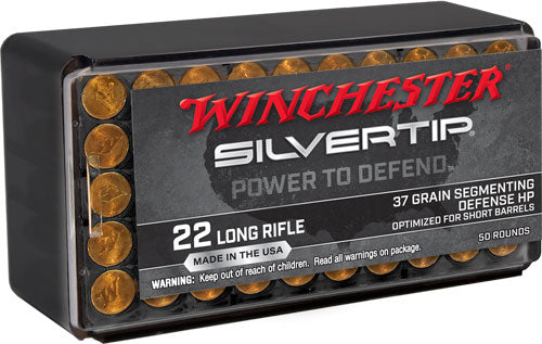 Winchester .22 Long Rifle Silvertip 37 grain Silvertip Hollow Point ammunition