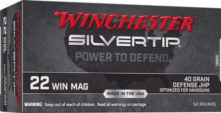 Winchester Silvertip Hollow Point 40 Grain .22 Magnum 1320 fps 020892104785