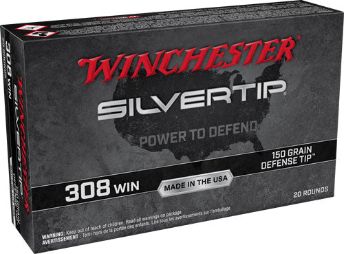 Winchester .308 Win / 7.62x51mm Silvertip 150 grain Defense Tip ammunition