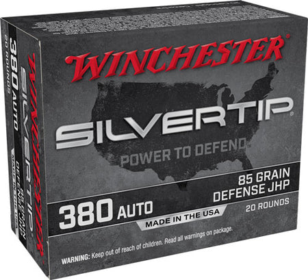 Winchester Silvertip Defense Silvertip Jacket Hollow Point 85 Grain .380 ACP/Auto 1000 fps 020892227699