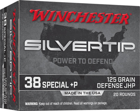 Winchester  +P Silvertip Jacket Hollow Point 125 Grain .38 Special 945 fps 020892231580