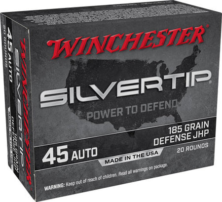 Winchester Silvertip Silvertip Jacket Hollow Point 185 Grain .45 ACP/Auto 1000 fps 020892227835