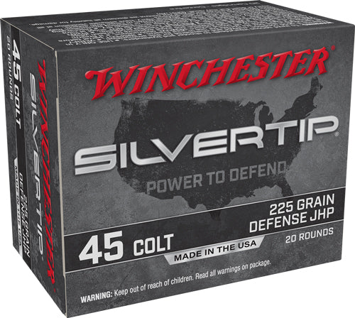 Winchester .45 Long Colt Silvertip 225 grain Jacketed Hollow Point ammunition