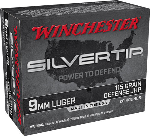 Winchester Silvertip Defense Silvertip Jacket Hollow Point 115 Grain 9mm Luger/Parabellum 1225 fps 020892227736
