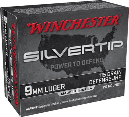 Winchester Silvertip Defense Silvertip Jacket Hollow Point 115 Grain 9mm Luger/Parabellum 1225 fps 020892227736