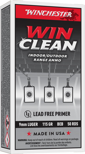 Winchester 9mm Luger / Parabellum Super X WinClean 115 grain Brass Enclosed Base ammunition
