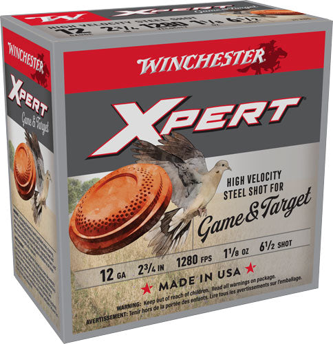 Winchester 12 Gauge Shotgun Ammo Xpert Game & Target HIgh Velocity 2.75 in 1-1/8 oz #6.5