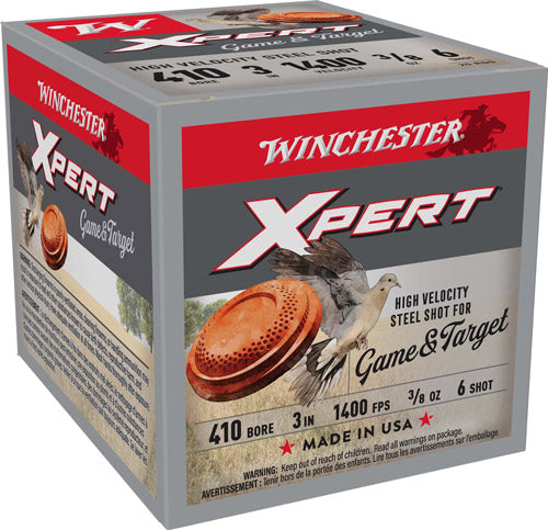 Winchester .410 Bore Shotgun Ammo Xpert Game & Target HIgh Velocity 3 in 3/8 oz #6