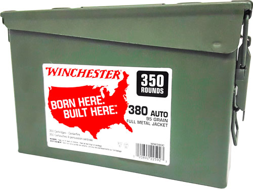Winchester .380 ACP/Auto USA 95 grain Full Metal Jacket ammunition