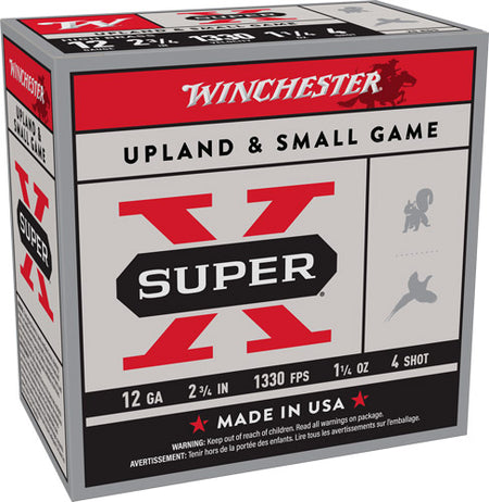 Winchester X124 Super X Game Load 12 Gauge 2.75" 1-1/4oz 4 Shot 1330 fps 020892000179