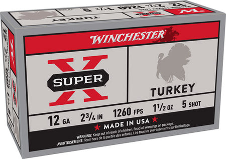 Winchester X12MT5 Super X Magnum 12 Gauge 2.75" 1-1/2oz 5 Shot 1260 fps 020892017559