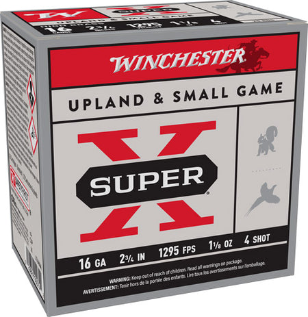 Winchester X16H4 Super X Heavy Game Load 16 Gauge 2.75" 1-1/8oz 4 Shot 1295 fps 020892000742