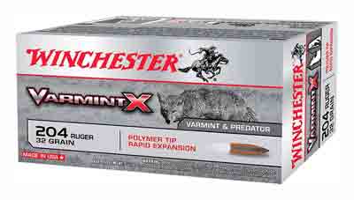 Winchester .204 Ruger Varmint X 32 grain Polymer Tip Rapid Expansion ammunition