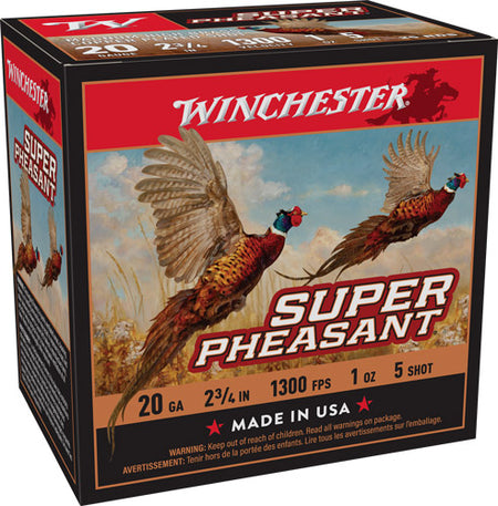 Winchester X20PH5 Super Pheasant Magnum 20 Gauge 2.75" 1oz 5 Shot 1300 fps 020892015975