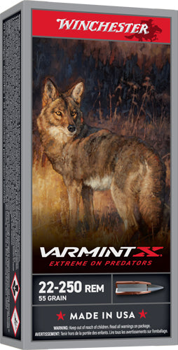 Winchester .22-250 Remington Varmint X 55 grain Extreme Point ammunition