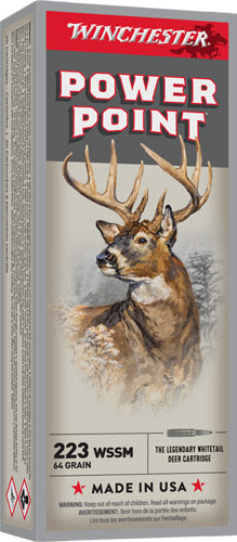Winchester .223 WSSM Super-X 64 grain Power-Point ammunition