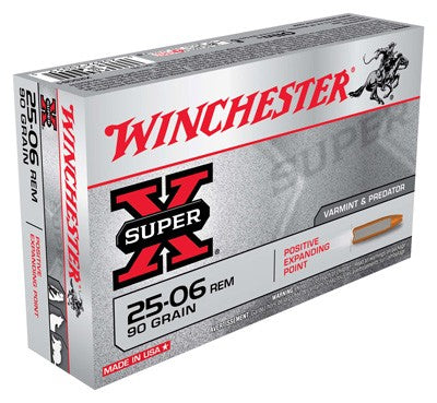 Winchester .25-06 Remington Super X 90 grain Positive Expanding Point ammunition
