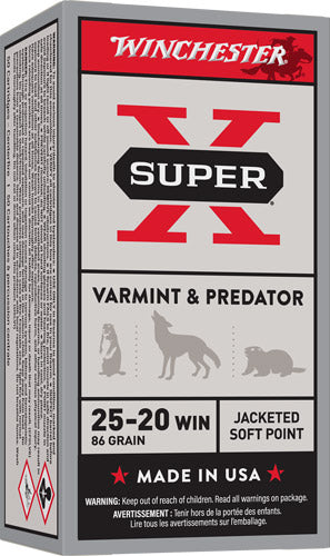 Winchester .25-20 Winchester Super X 86 grain Jacketed Soft Point ammunition